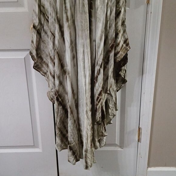 Fashion Nova Brunching Mood Tie Dye Maxi Dress - Olive/comb Sz L NWT - Picture 2 of 12